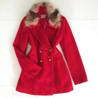 ราคา เสื้อโค้ทผ้าวูลสีแดง (1924101483)