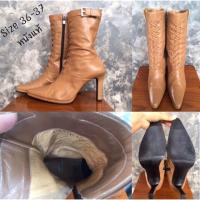 ราคา รองเท้าบูทมือสอง สภาพ90% ขอดูรูปเพิ่มเติมได้ค่ะ ทรงสวยมาก หนังก็สวย ขายถูกมากค่ะ #บูทมือสอง #บูทหนังมือสอง (7619355993)