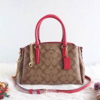 ราคา พร้อมส่ง MINI SAGE CARRYALL IN SIGNATURE CANVAS (#COACH #F31985) (5108499566)