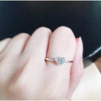 ราคา Minimalist925 แหวนหัวใจประดับพลอยเงินแท้ (894855989)