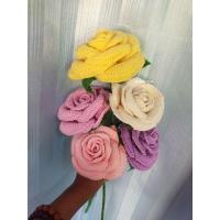 ราคา ดอกกุหลาบถักโครเชต์ดอกใหญ่ (22456491561)