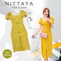ราคา Nittaya (นิตยา) เดรสยาวสีเหลือง แขนตุ๊กตา ลุคคุณหนูมากจ้าแม่ (22512859565)