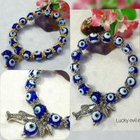 ราคา กำไลข้อมือดวงตาสวรรค์ตุรกี แต่งติ้งปลาและดวงตาสวรรค์ ขนาด11มิล (8614300312)