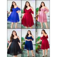 ราคา เดรสออกงานสาวอวบทรงสวย เดรสสาวอวบอ้วน (6550769284)