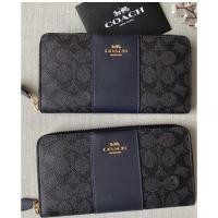 ราคา Coach (No.13) Accordion Zip Wallet in Colorblock Signature Canvas (9917677703)