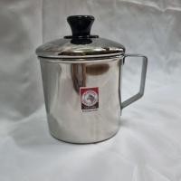 ราคา แก้วน้ำรุ่นมีฝาปิด ขนาด 10cm. สแตนเลส มีหูจับตราม้าลาย ใส่น้ำร้อน น้ำเย็นมือจับใหญ่ถนัดมือ (18883863459)