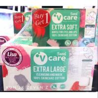 ราคา สำลี V care ซื้อ1 แถม1 (60+40แผ่น) 89บาท (1692976687)