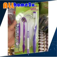 ราคา อุปกรณ์ดูแลช่องปาก ทำความสะอาดฟัน ตรวจฟัน 4PCS MCX dental care kit อุปกรณ์ดูแลช่องปากกระจกส่องฟัน แปรงสีฟัน ที่ขูดลิ้น (5220382641)