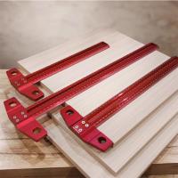 ราคา Woodworking Scribe 300-600mm T-type Ruler Scribing ruler Aluminum alloy Line Drawing Marking Gauge DIY Measuring Tools (19089791660)
