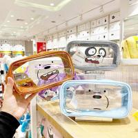 ราคา สินค้าพร้อมส่ง กระเป๋า ดินสอ/เครื่องสำอางค์ แบบใส มีครบทั้งสามหมีจ้า #WeBareBears (9918093640)