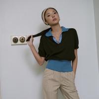 ราคา ส่งต่อ maison KEEPS Zuri Knitted Knitted Tops เสื้อโปโลไหมพรม (14550193884)