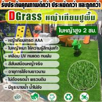 ราคา หญ้าเทียมปูพื้น Dgrass สำหรับตกแต่งสวน สีเหมือนจริง เคลือบกัน UV ความสูง 2 ซม. หน้ากว้าง 1 เมตร รุ่น 2S (มีหญ้าแห้ง) (23547271546)