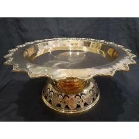 ราคา พานทองเหลือง โตกโบราณ โตกปากกระจับ 20 นิ้ว (17971057552)