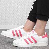 ราคา พร้อมส่ง❗️Adidas Superstar สีขาวคาดชมพู ของแท้ % (3639517185)