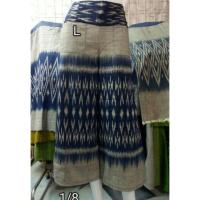 ราคา กางเกงผ้าฝ้ายเข็นมือย้อมคราม (1052775521)