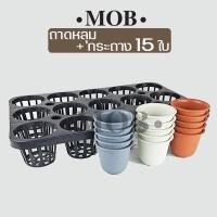ราคา MOB ถาดหลุมใส่กระถาง พร้อมกระถาง 2.5 นิ้ว 3 นิ้ว 15 ใบ ถาดหลุม ถาดใส่กระถาง (16240385010)