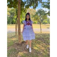 ราคา ชุดเด็กดอย ชุดชาวเขา แบบใหม่ เดรสทรงเกาหลี เดรสผ้าฝ้าย ผ้าพื้นเมือง Free size คนอวบคนท้องใส่ได้ (6179506650)