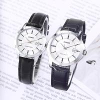 ราคา นาฬิกาคู่รัก รุ่น MTP-V004L-7A ,LTP-V004L-7A นาฬิกาสายหนังสีดำ หน้าปัดสีขาว สุดหรู - ของแท้ 100% รับประกันสินค้า1ปีเต็ม (7857828183)