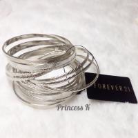 ราคา [ลดอีก 70 บาท] กำไลเงินเซต 15 วง Forever 21 (31817700)
