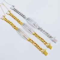 ราคา สร้อยข้อมือเลสผู้หญิง และผู้ชาย เพชร cz 3 แถว ชุบทองคำขาว และ 2 กษัตริย์ (21961569854)