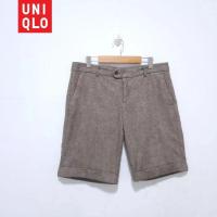 ราคา UNIQLO, กางเกงขาสั้นสีน้ำตาล เอว 31-32" (14250360763)