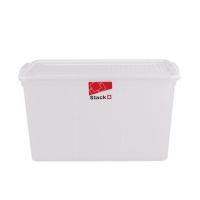 ราคา กล่องใส่ของ กล่องเก็บของ มีล้อ ฝาล็อค STACKO 2556 66 ลิตร สีขาว ลังเก็บของ (12121223796)