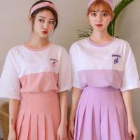 ราคา เสื้อยืดโอเวอร์ไซส์ ลาย ปักพีชองุ่น พีช (1783453493)
