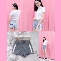 ราคา Pomethong Jeans กางเกงยีนส์ขาสั้นป้าย pomethong (1888033956)