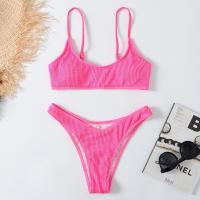ราคา บิกินี่สีชมพู pink bikini ชุดไปทะเล บิกินี่สายฝอ บิกินี่ราคาถูก ชุดว่ายน้ำสีชมพู ชุดว่ายน้ำเกาหลี (11857935847)