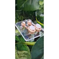 ราคา หยก พม่า แท้ Jade ต่างหูหยก (jadeite) ดิบ ไม่ผ่านการปรับปรุง (Type A) พม่า (Myanmar) (18371530848)