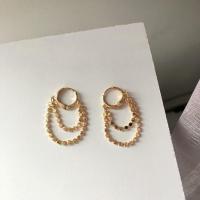 ราคา [พร้อมส่ง] ต่างหูห่วง สีทอง สายฝอ (9841381512)