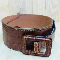 ราคา เข็มขัดแฟชั่นหนังแท้สไตล์สินเทจ สินค้ามือสอง made in Italy (1169535511)