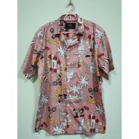 ราคา เสื้อฮาวายแขนสั้นผู้ชายสีชมพูลายการ์ตูน (15248111557)