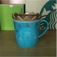 ราคา Starbucks แก้ว Mug มงกุฎ Crown with Saucer12 oz. ของแท้ (6109089582)