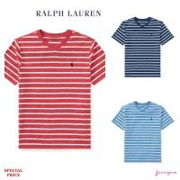 ราคา RALPH LAUREN STRIPED JERSEY V-NECK T-SHIRT ( BOY SIZE 8-20 ) (1436715316)