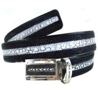 ราคา เข็มขัดผู้ชายหนังปลากระเบนแท้ ลายปลาหนาม คุณภาพเกรดเอ / สีดำ ยาว 41 - 46 นิ้ว กว้าง 1.5 (9808365131)