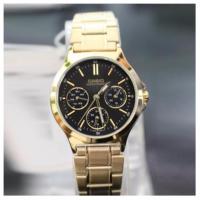 ราคา นาฬิกา Casio แท้100% รุ่น LTP-V300G-1A นาฬิกาสำหรับผู้หญิง สายแสตนเลสสีทอง หน้าปัดดำ -ของแท้ 100% รับประกันสินค้า 1 ปี (9802876952)