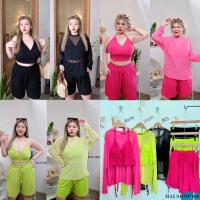 ราคา Set3ชิ้น บราเสริมฟองน้ำ+กางเกง+คุมตาข่ายชีทรู เที่ยวทะเลรอบนี้ไม่ควรพลาดนะ แฟชั่นสาวอวบ เสื้อผ้าสาวอวบอ้วน plussize (16293650514)