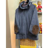 ราคา Vintage Polo Ralph Lauren Hoodie Blue Embroidered Pullover Elbow Patch size xl (23083644885)