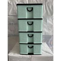 ราคา ลิ้นชักเก็บของ**ลิ้นชักตั้งโต๊ะ*ใหม่!! 4 ชั้น สีเขียวมิ้น ลายหวายสไตล์ผู้ดี ตู้เก็บของ ตู้ลิ้นชักพลาสติก รุ่น A-105-2 (11261316415)