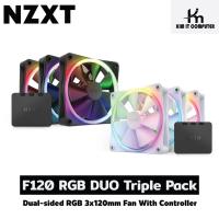 ราคา NZXT F120 RGB Duo Triple Pack 3x120mm RGB Fan With Controller (16892199544)