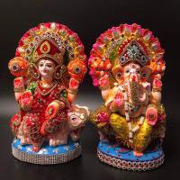 ราคา พระพิฆเนศและพระแม่ลักษมี บูชาคู่ ประสบความสำเร็จ การงาน การเงิน ขนาดสูง 30 ซม งานนำเข้าจากอินเดีย (17081294243)