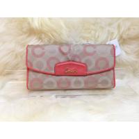 ราคา Impcoachza พร้อมส่ง กระเป๋าสตางค์ใบยาว Coach ASHLEY DOTTED OP ART CHECKBOOK WALLET (7245740107)