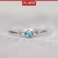 ราคา PLINTH แหวนเงินแท้ 925 ประดับพลอยและบุษราคัมธรรมชาติ แบบบลูโทพาส สำหรับงานแต่งงาน (2348399709)