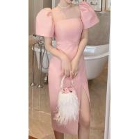 ราคา เดรสออกงานสีชมพู แบรนด์ EraVogue มือสอง (22301746628)
