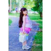 ราคา ชุดเซทเสื้อปาดไหล่ติดยูนิคอร์น+กระโปรงฟรุ้งฟริ้งน่ารัก (18032894326)