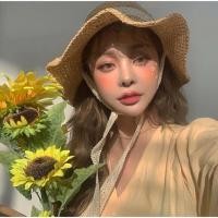 ราคา หมวกสาน เกาหลี ติดโบว์ลูกไม้พร้อมส่ง (1445251933)