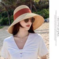 ราคา หมวกสานแฟชั่นปีกกว้างสไตล์ญี่ปุ่น พับเก็บได้ กันแดดได้ ตกแต่งด้วยโบว์หลากสีพร้อมส่ง S019 (5534007459)