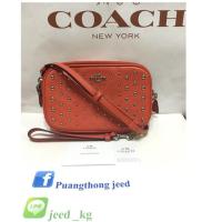 ราคา Used like new COACH F56533 CROSSBODY CLUTCH IN POLISHED PEBBLE LEATHER WITH OMBRE RIVETS (862301020)