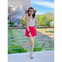 ราคา กระโปรงทรง A เอวสูง สีชมพูหวาน Jaspal (3945796881)